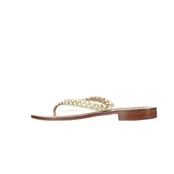 Bernardo Womens Theo Gold T-Strap Sandals Size 10 Medium (B, M) - Picture 3 of 4